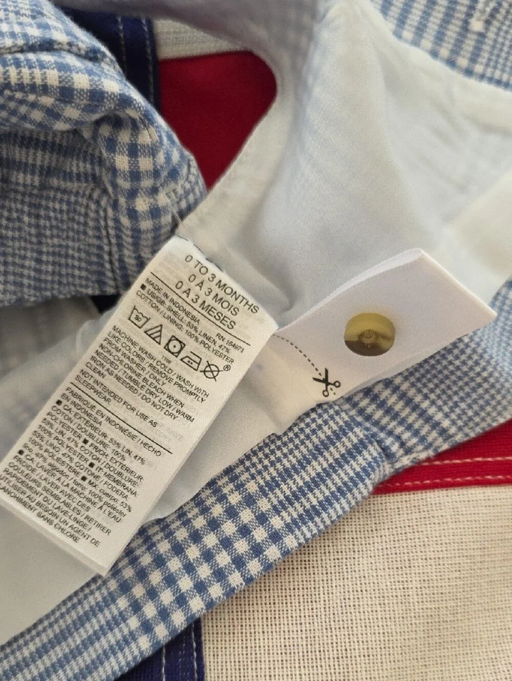 Janie and Jack Blue Gingham Vest & Shorts Set